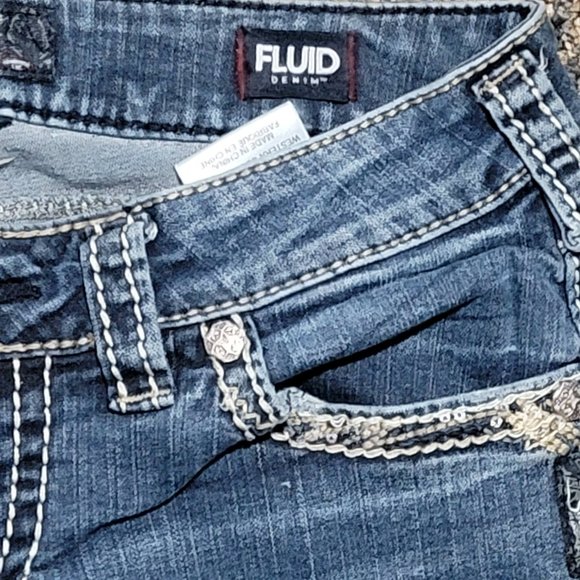 Silver AIKO Mid Slim Boot Cut Fluid Denim Jeans Size 29 - Picture 6 of 15